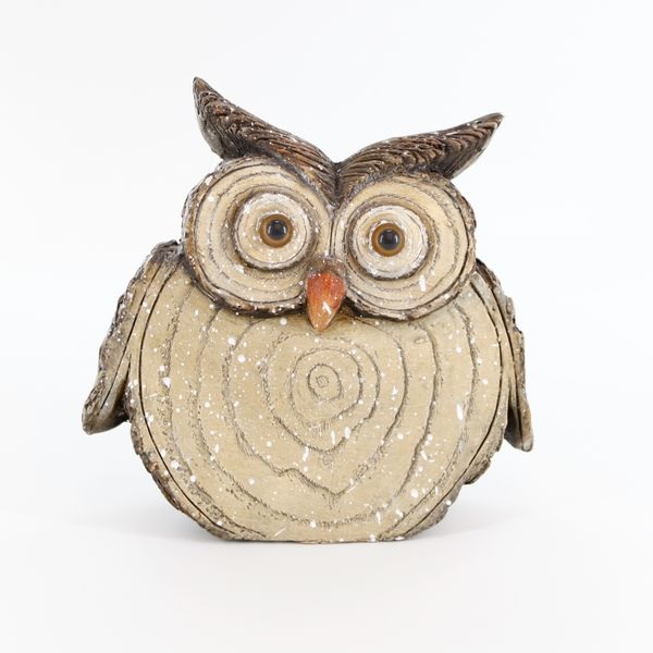 Sova keramika 32cm natural